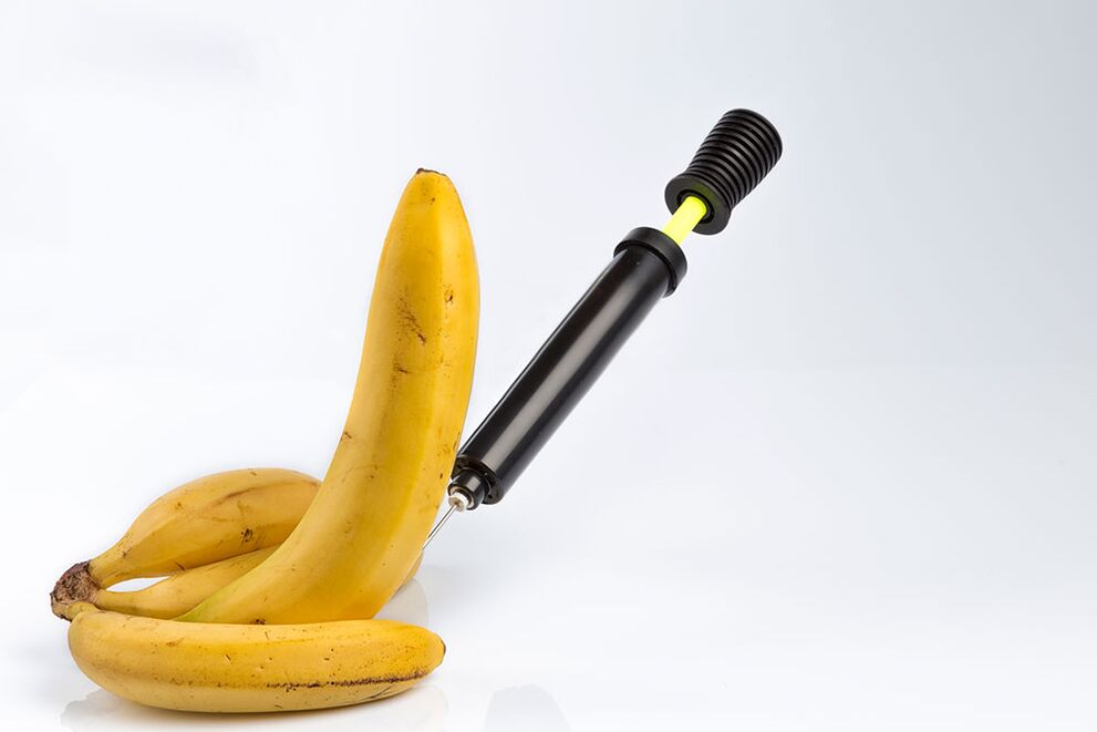A banán injekció a péniszbővítő injekciót szimulálja